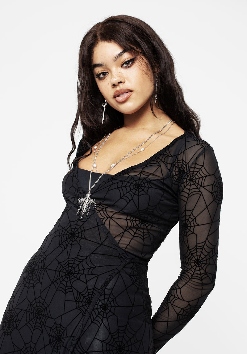 Venom Mesh Wrap Dress