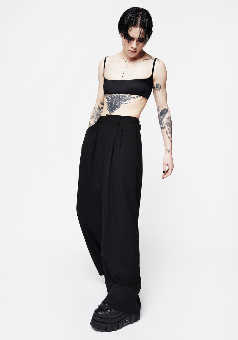 Poe Pleated Wide Leg Trouser