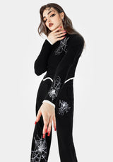 Araneae Embroidered Long Sleeve Knit Jumper