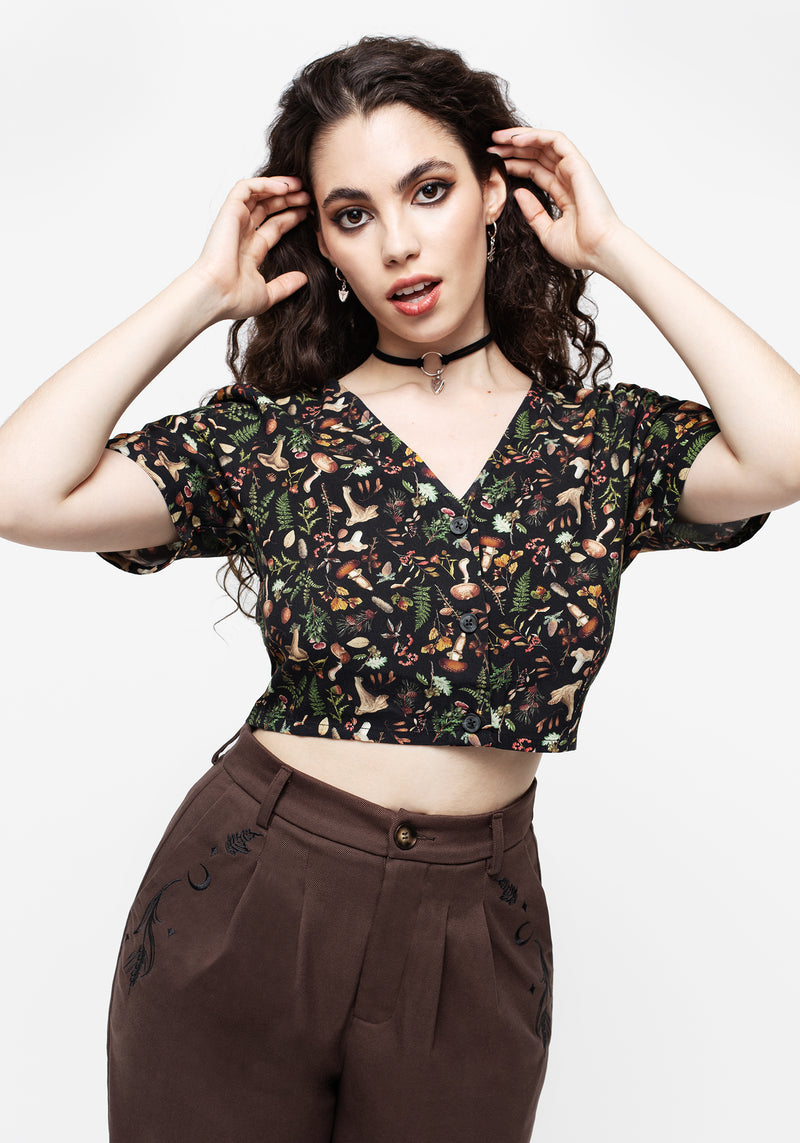 Vasilisa Button Up Crop Top