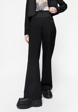 Ruthless Double Waistband Wide Leg Trousers