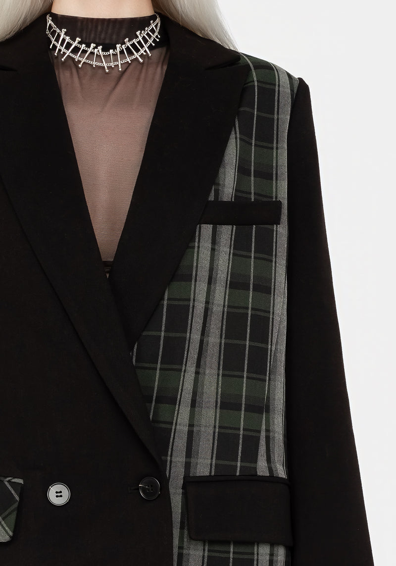 Checkmate Spliced Oversized Blazer