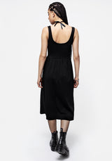 Astarte Basque Waistline Jersey Midi Dress