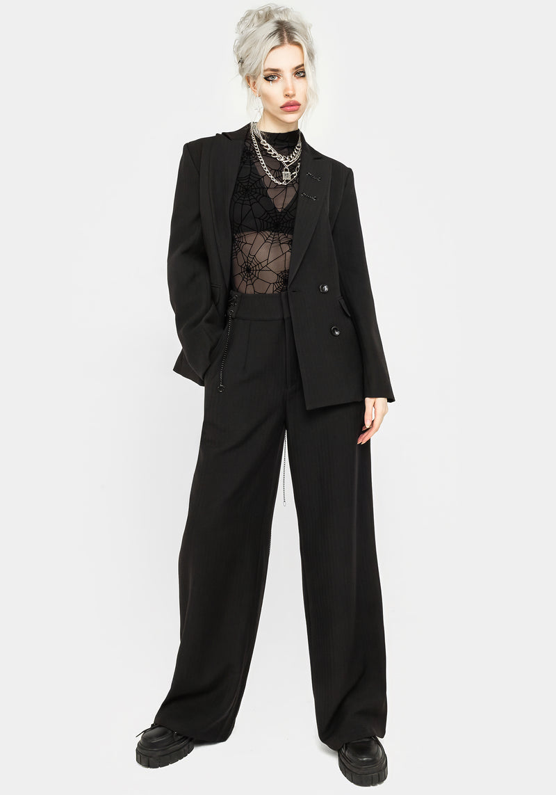 Juno Straight Leg Chain Detail Trousers