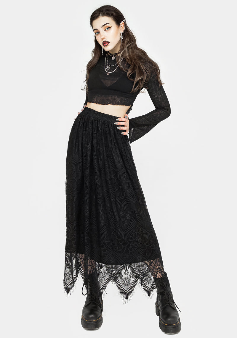 Poltergeist Lace Midaxi Skirt