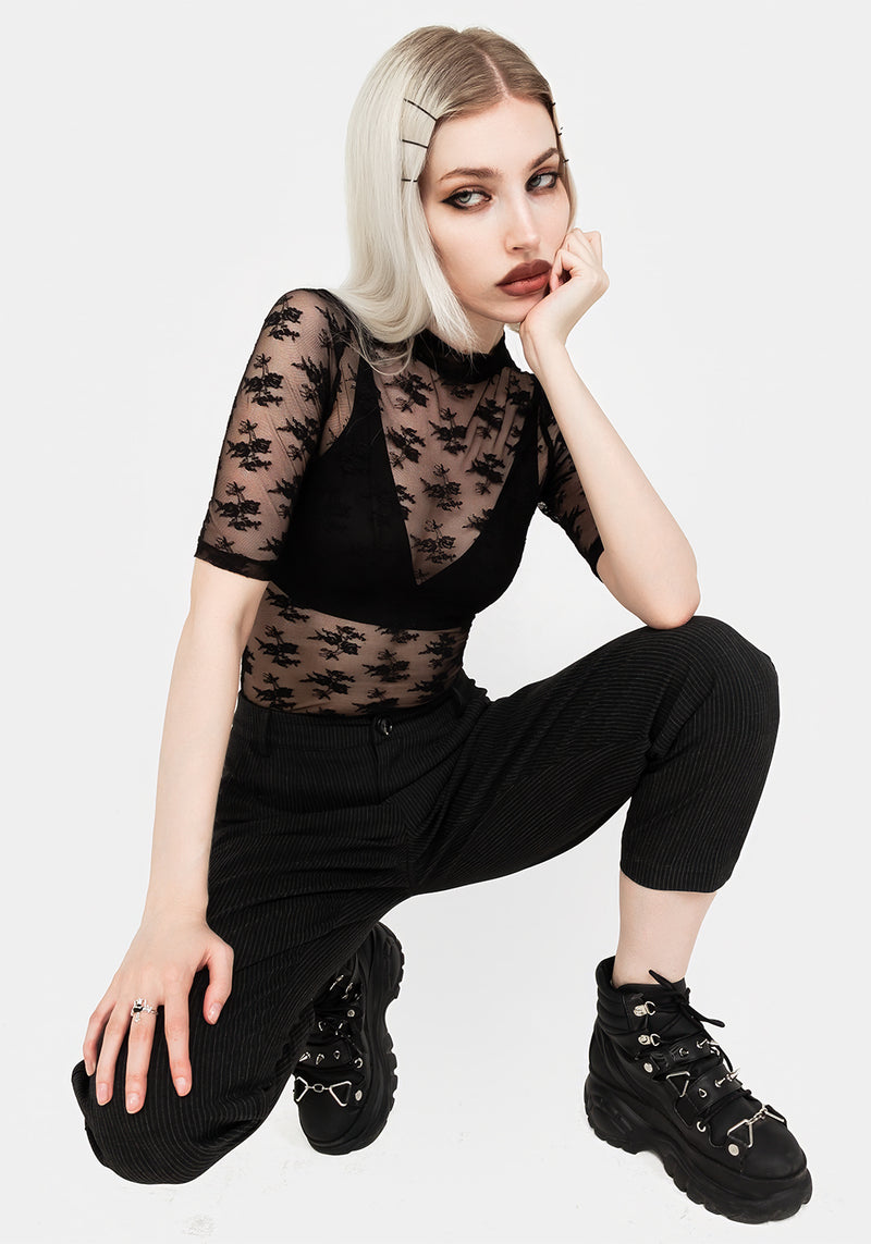 Ephemera Lace Short Sleeve Bodysuit