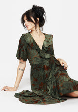 Witchfire Ruffle Midaxi Wrap Dress