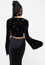 Veniri Velour Crop Top