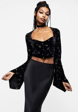 Veniri Velour Crop Top