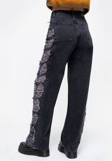 Fray Wide Leg Jeans