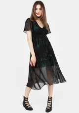 Lichen Chiffon Midi Dress