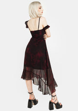 Vesta Asymmetric Chiffon Midaxi Dress