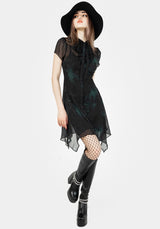 Lichen Chiffon Mini Shirt Dress