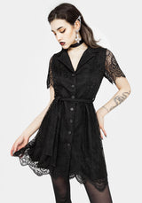 Harmonia Lace Mini Shirt Dress