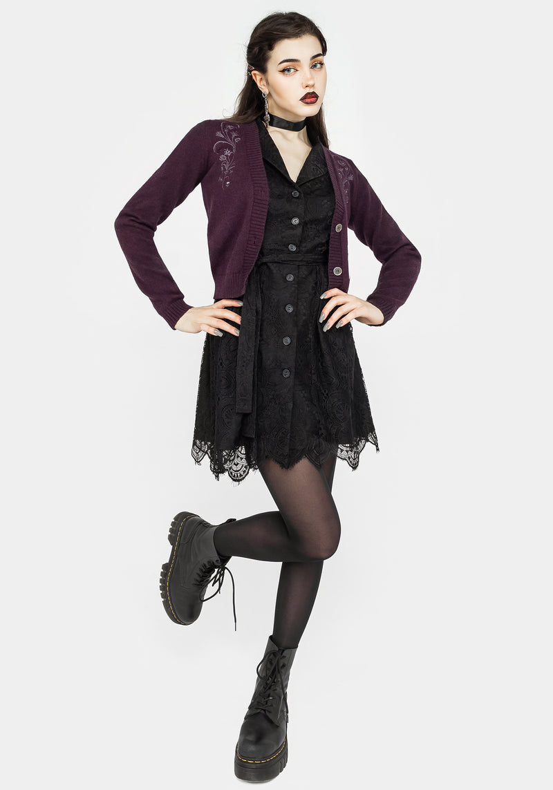 Harmonia Lace Mini Shirt Dress