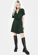 Fable Button Up Mini Shirt Dress