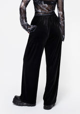 Valeria Velour Wide Leg Trousers