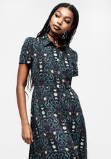 Pythia Print Midi Shirt Dress