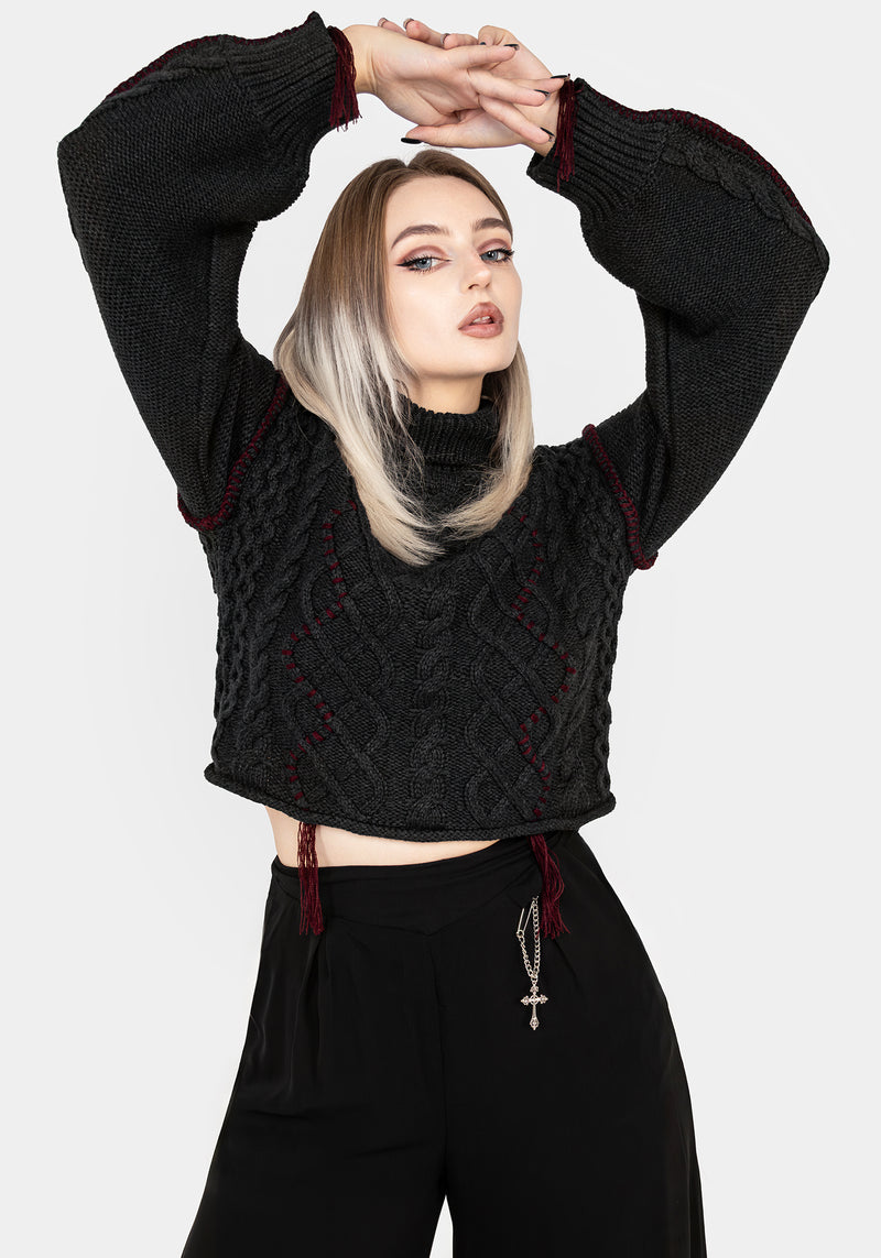 Vaila Cable Knit Crop Jumper