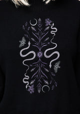 Dominion Snake Embroidered Knit Jumper