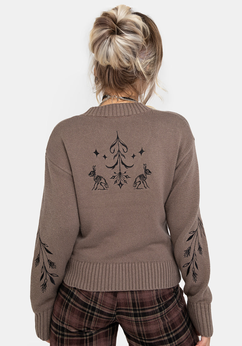 Hester Embroidered Knit Cardigan