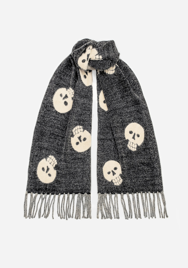 Crania Skull Knit Scarf