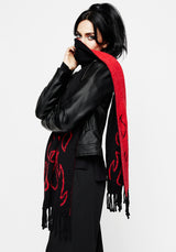 Blaze Flame Knit Scarf