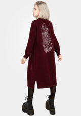 Rosamoth Embroidered Knit Longline Cardigan