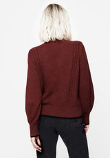 Foxfire Embroidered Cable Knit Cardigan