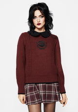 Foxfire Embroidered Cable Knit Jumper