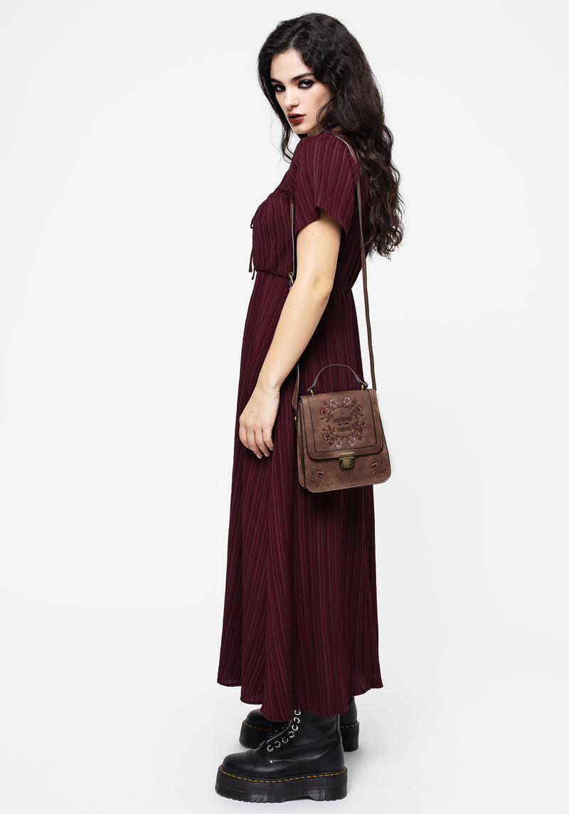 Sarcophagi Ruched Front Midaxi Dress