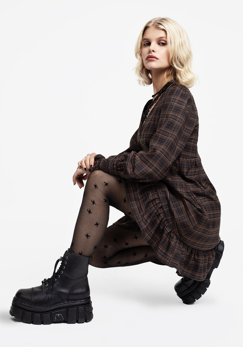 Embla Check Mini Smock Dress