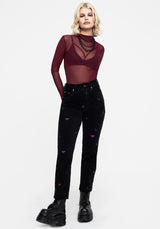 Styx Moth Embroidered Cord Trousers