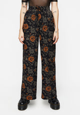 Mortify Floral Print Wide Leg Trousers