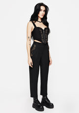 Vanitas Thorn Embroidered Tapered Trousers