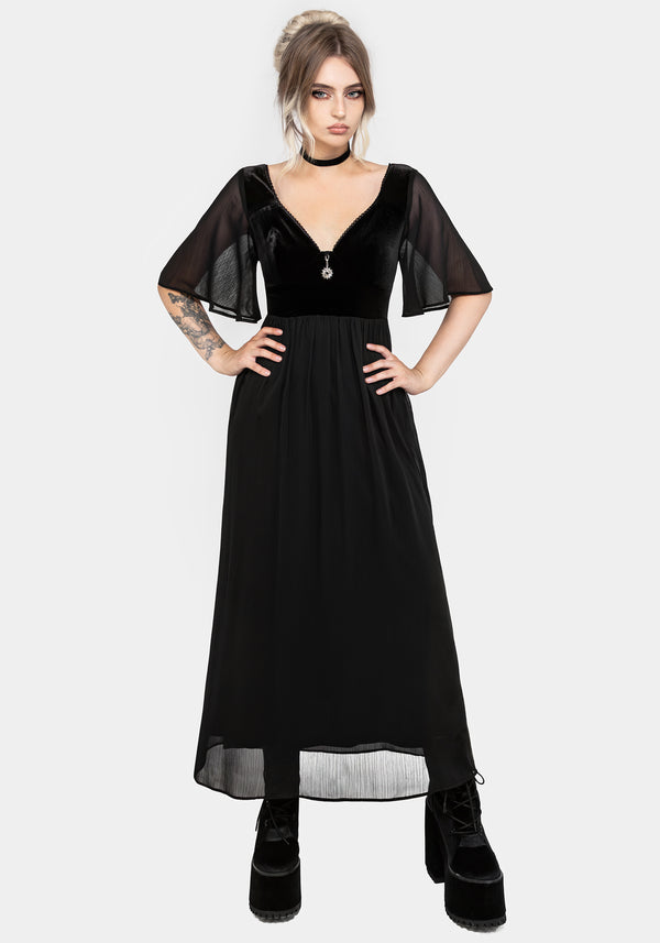 Oculist Chiffon Maxi Dress