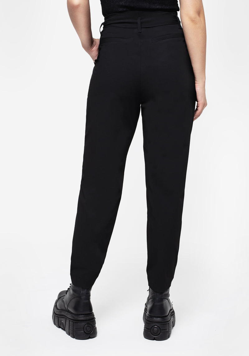 Dinza Tie Waist Tapered Trousers