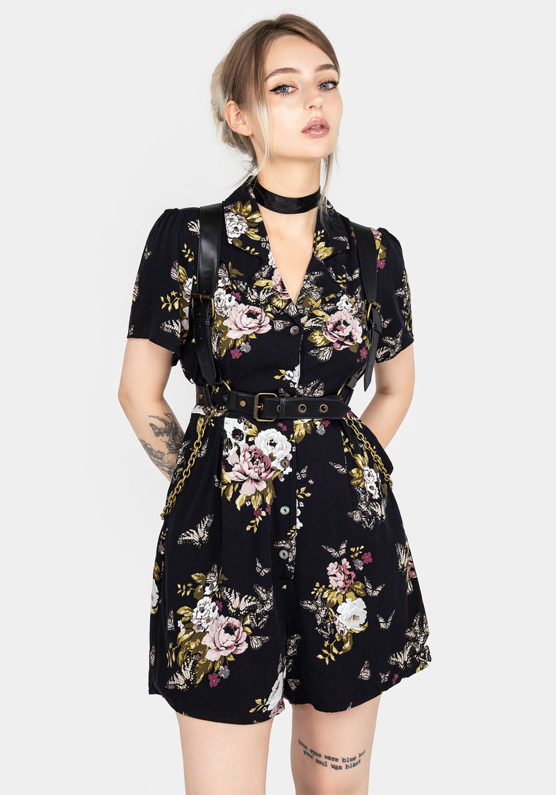 Revival Floral Button Up Playsuit