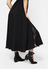 Taissa Floral Lace Button Up Midaxi Dress