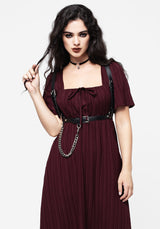 Sarcophagi Ruched Front Midaxi Dress