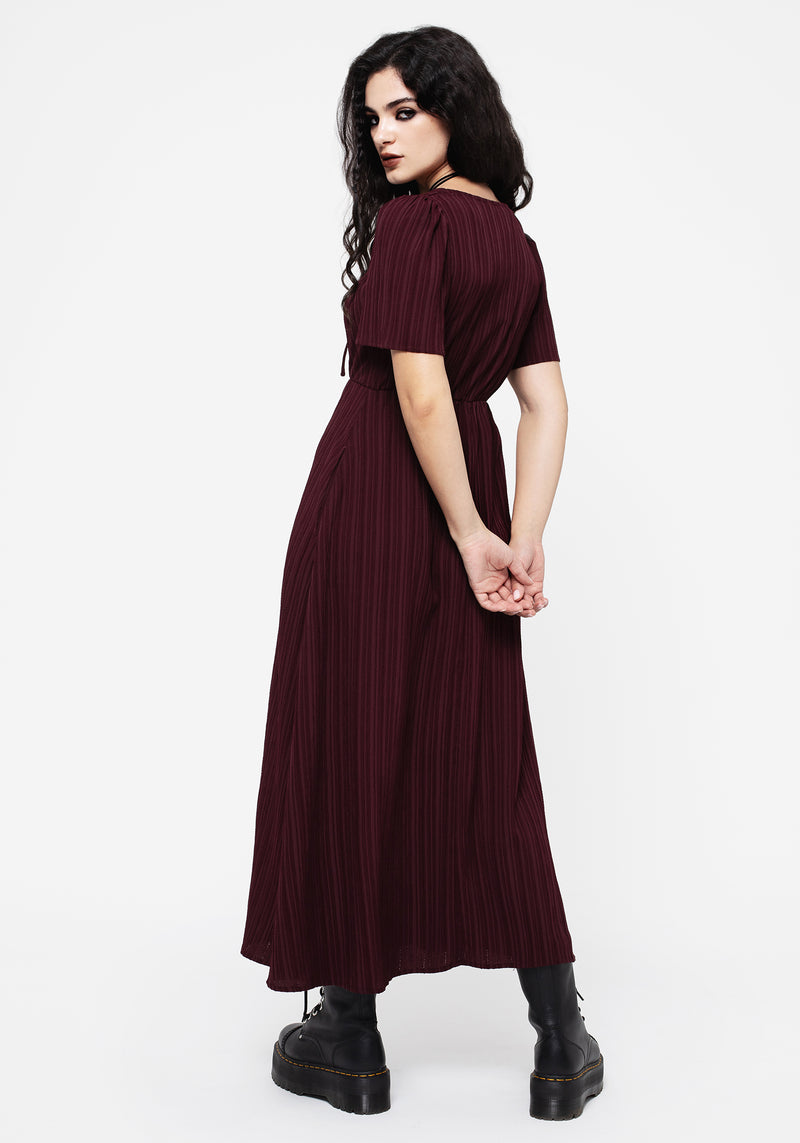 Sarcophagi Ruched Front Midaxi Dress