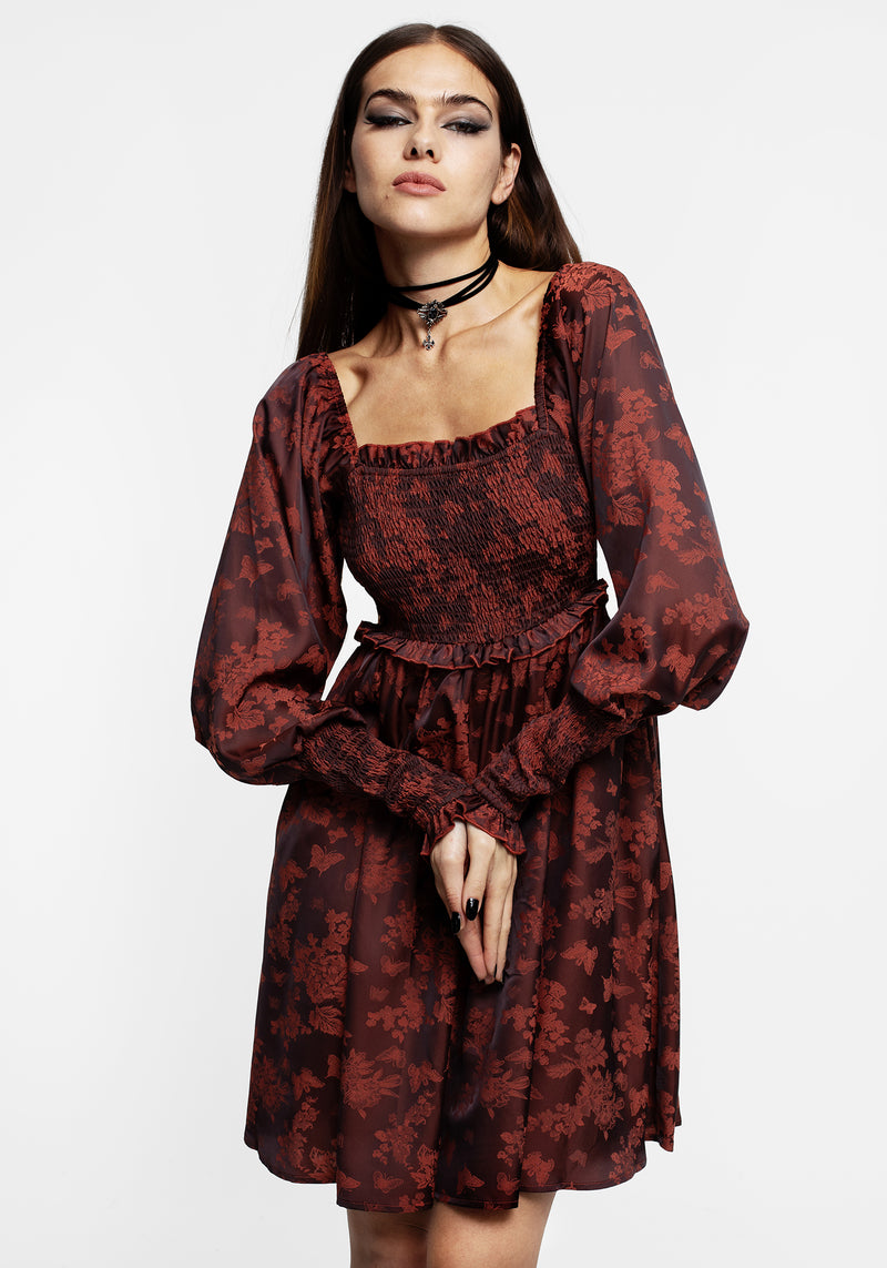 Euthalia Butterfly Jacquard Mini Dress