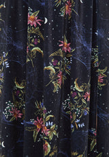 Cleome Floral Spiderweb Velour Midi Skirt