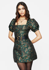 Rena Snake Jacquard Mini Dress