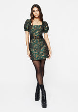 Rena Snake Jacquard Mini Dress