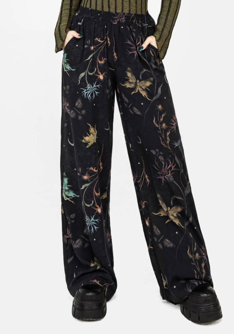 Rosanella Floral Print Straight Leg Trousers