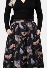 Nightmoth Button Up Midi Skirt