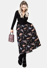 Nightmoth Button Up Midi Skirt