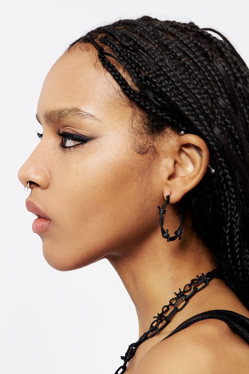 Barbed Hoop Earrings