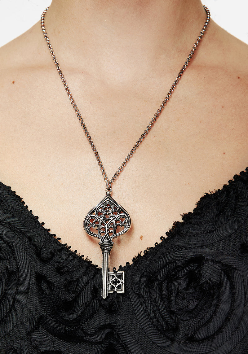 Claustrum Gothic Key Pendant Necklace